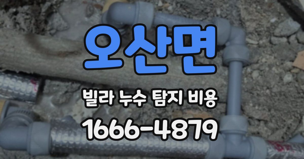 오산면 빌라 누수 탐지 비용