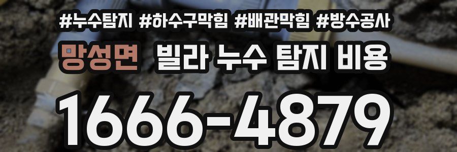 망성면 빌라 누수 탐지 비용