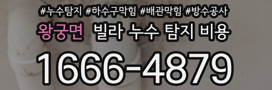 왕궁면 빌라 누수 탐지 비용