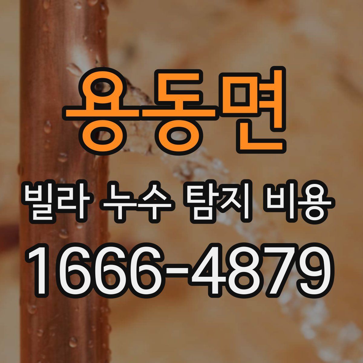 용동면 빌라 누수 탐지 비용