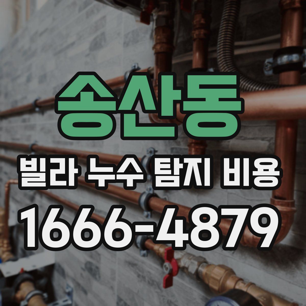 송산동 빌라 누수 탐지 비용
