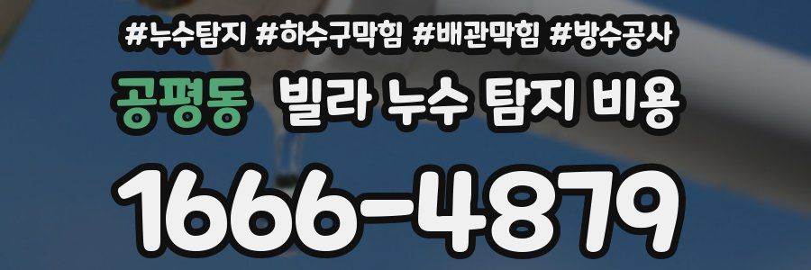 공평동 빌라 누수 탐지 비용
