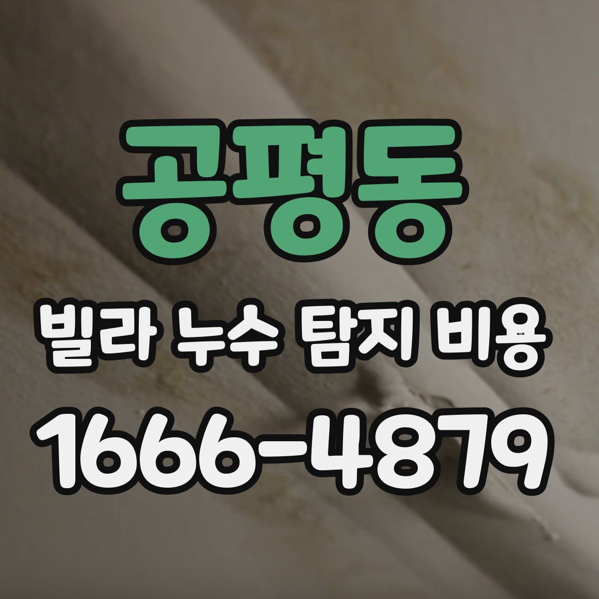 공평동 빌라 누수 탐지 비용