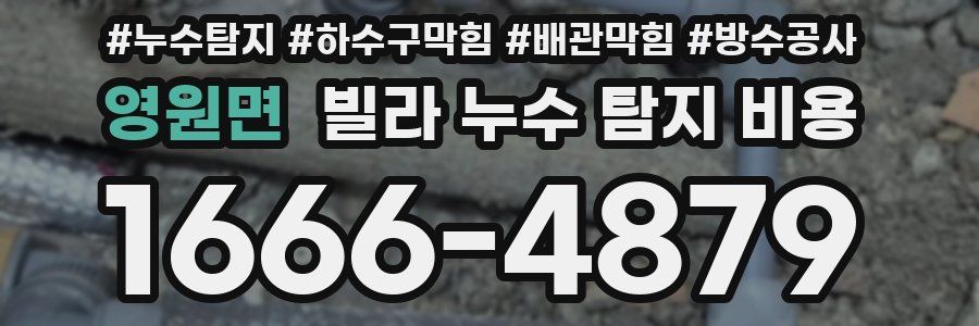 영원면 빌라 누수 탐지 비용
