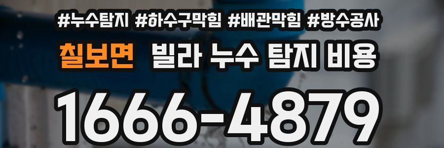 칠보면 빌라 누수 탐지 비용