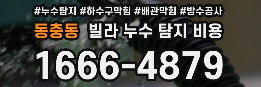 동충동 빌라 누수 탐지 비용