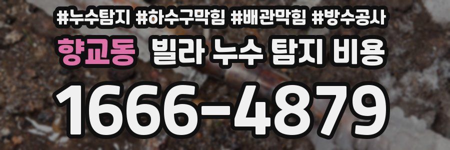 향교동 빌라 누수 탐지 비용