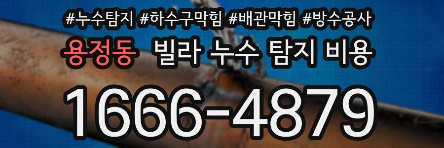 용정동 빌라 누수 탐지 비용