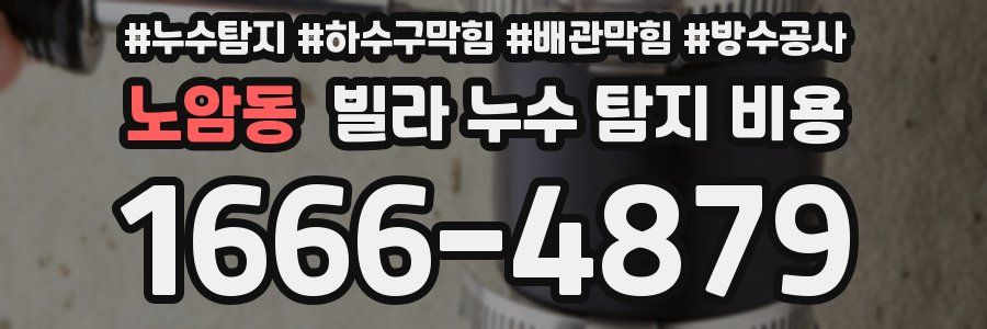 노암동 빌라 누수 탐지 비용