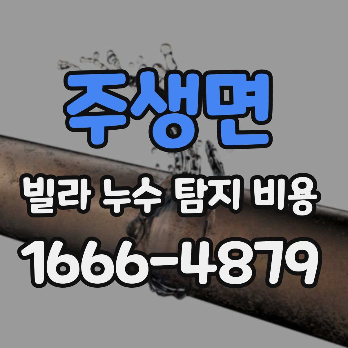주생면 빌라 누수 탐지 비용