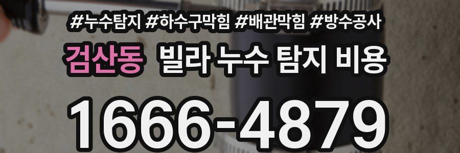검산동 빌라 누수 탐지 비용