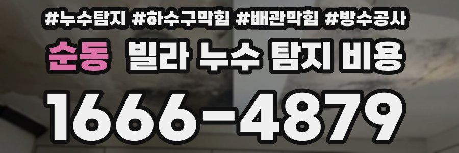 순동 빌라 누수 탐지 비용