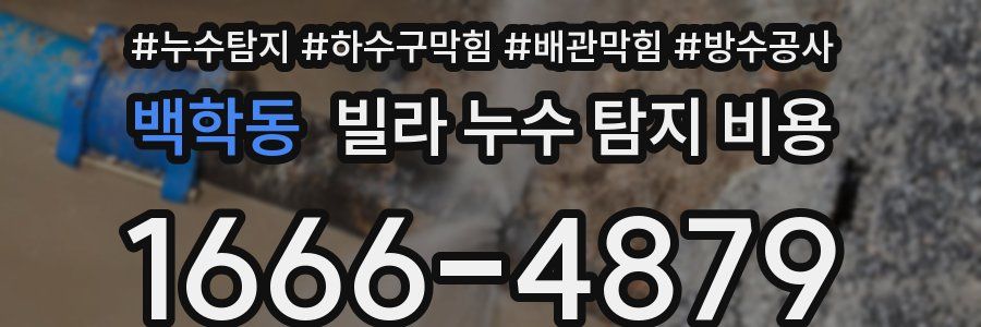 백학동 빌라 누수 탐지 비용