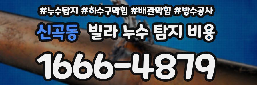 신곡동 빌라 누수 탐지 비용