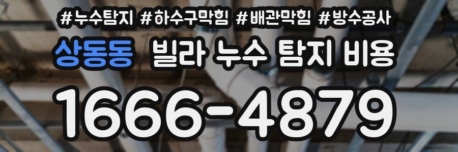 상동동 빌라 누수 탐지 비용