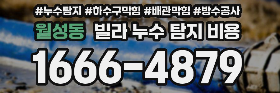 월성동 빌라 누수 탐지 비용