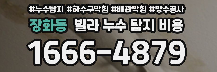 장화동 빌라 누수 탐지 비용