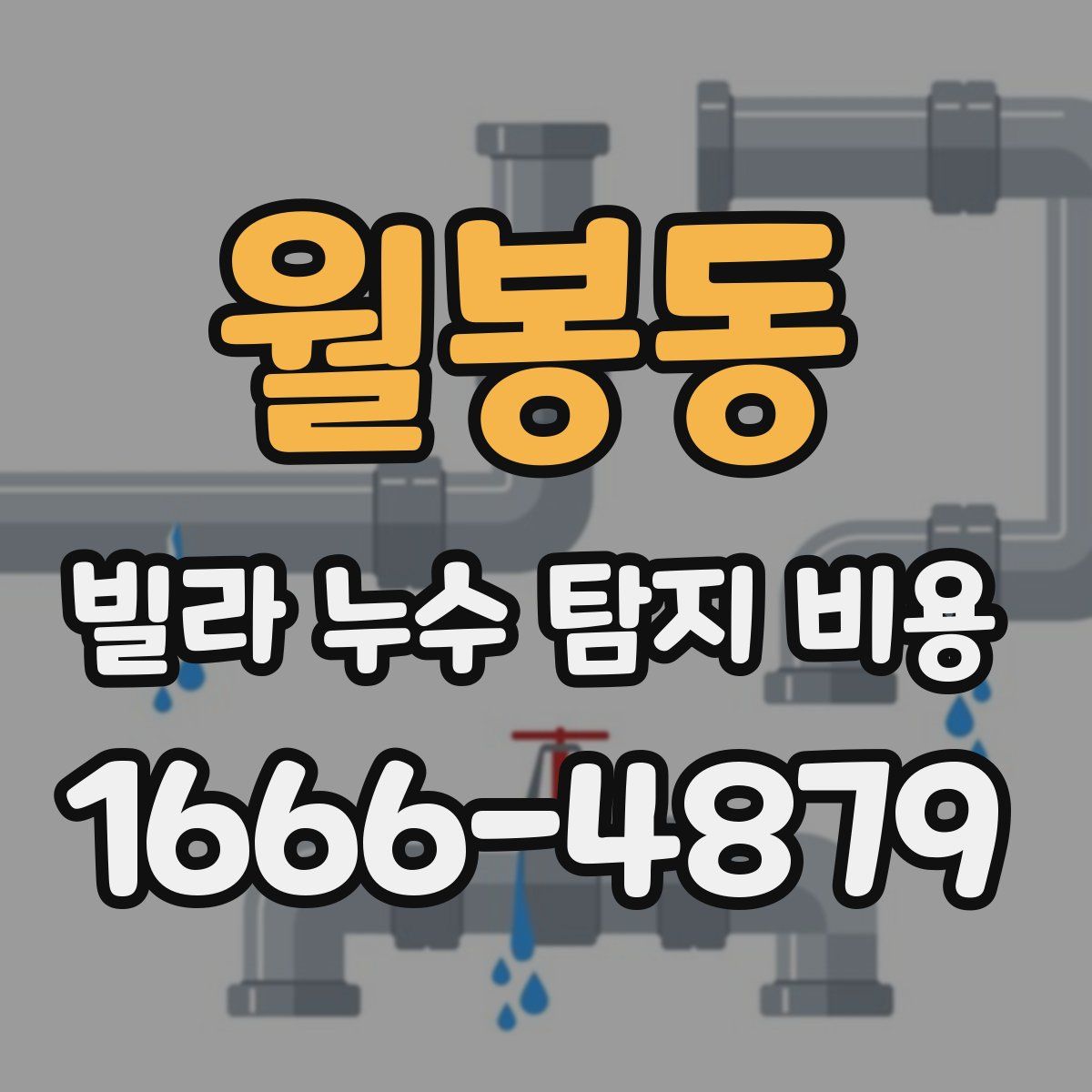 월봉동 빌라 누수 탐지 비용