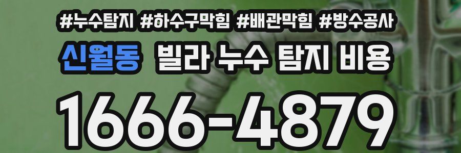 신월동 빌라 누수 탐지 비용