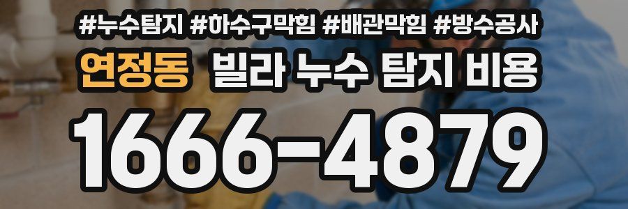 연정동 빌라 누수 탐지 비용