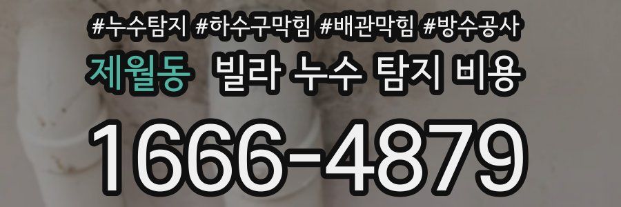 제월동 빌라 누수 탐지 비용