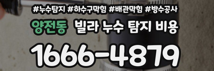 양전동 빌라 누수 탐지 비용