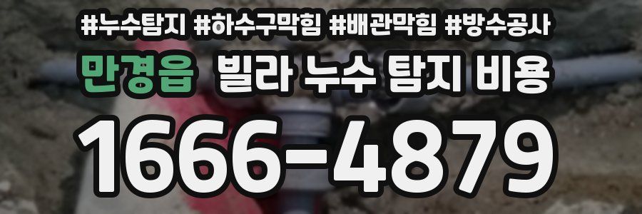 만경읍 빌라 누수 탐지 비용