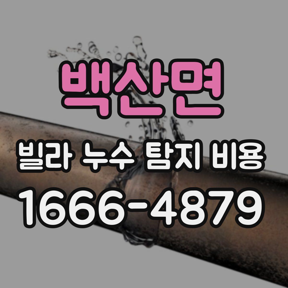 백산면 빌라 누수 탐지 비용