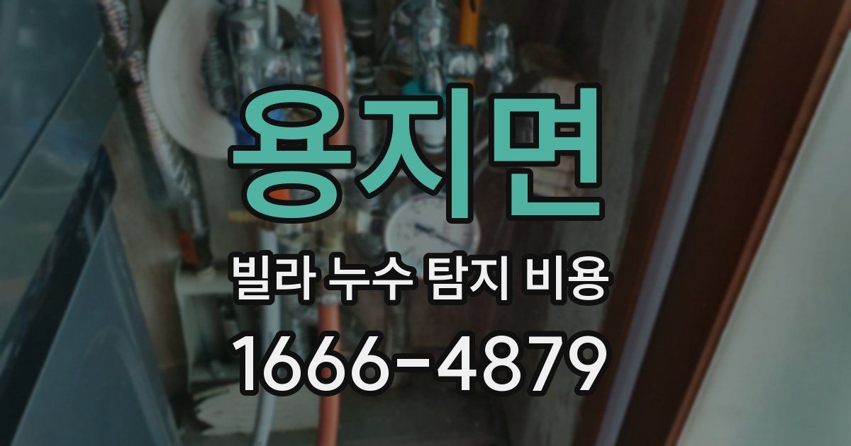 용지면 빌라 누수 탐지 비용