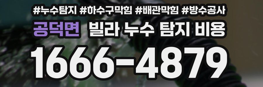 공덕면 빌라 누수 탐지 비용