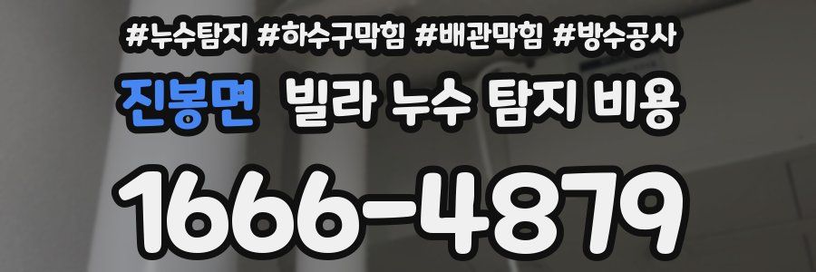 진봉면 빌라 누수 탐지 비용