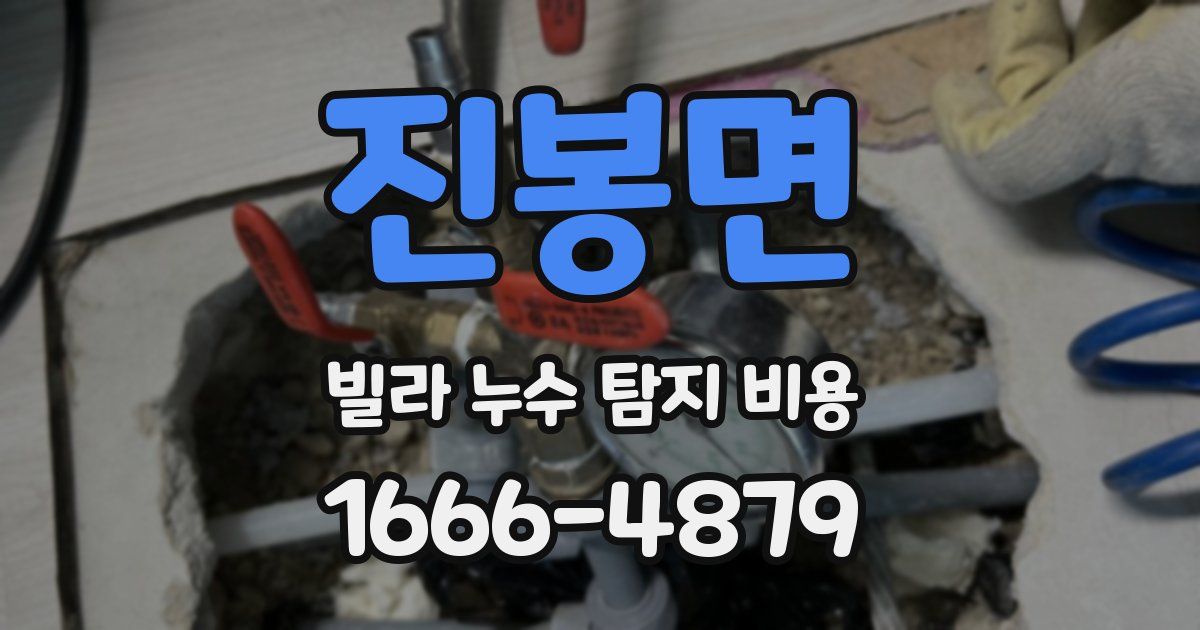 진봉면 빌라 누수 탐지 비용