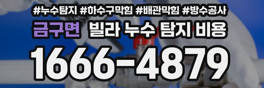 금구면 빌라 누수 탐지 비용
