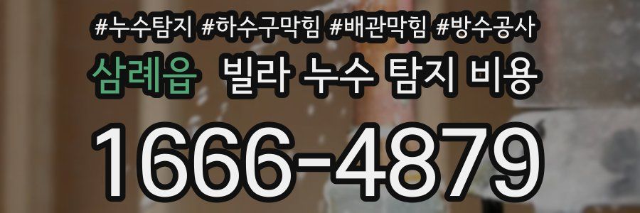 삼례읍 빌라 누수 탐지 비용