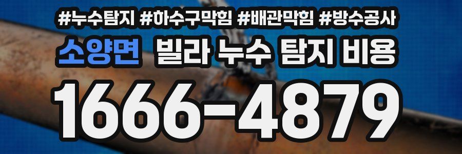 소양면 빌라 누수 탐지 비용