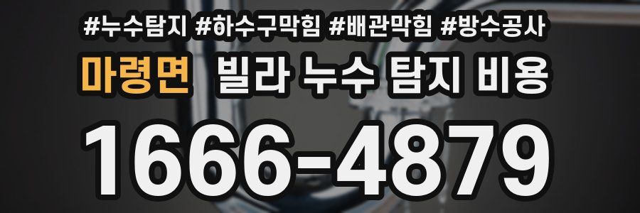 마령면 빌라 누수 탐지 비용