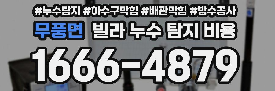 무풍면 빌라 누수 탐지 비용