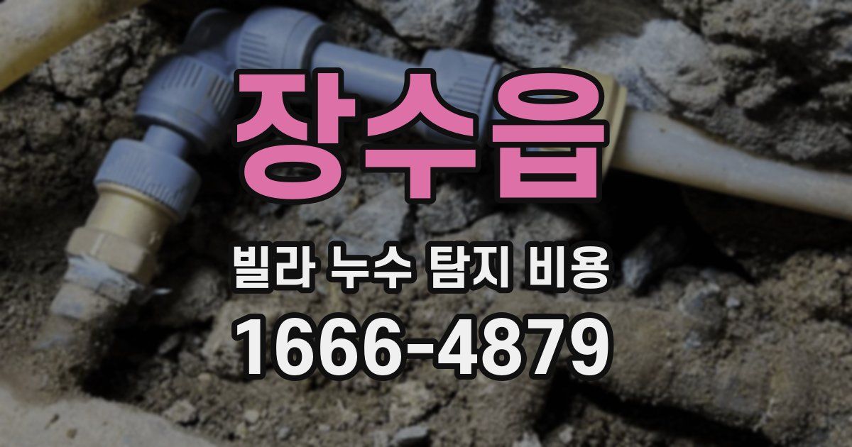 장수읍 빌라 누수 탐지 비용