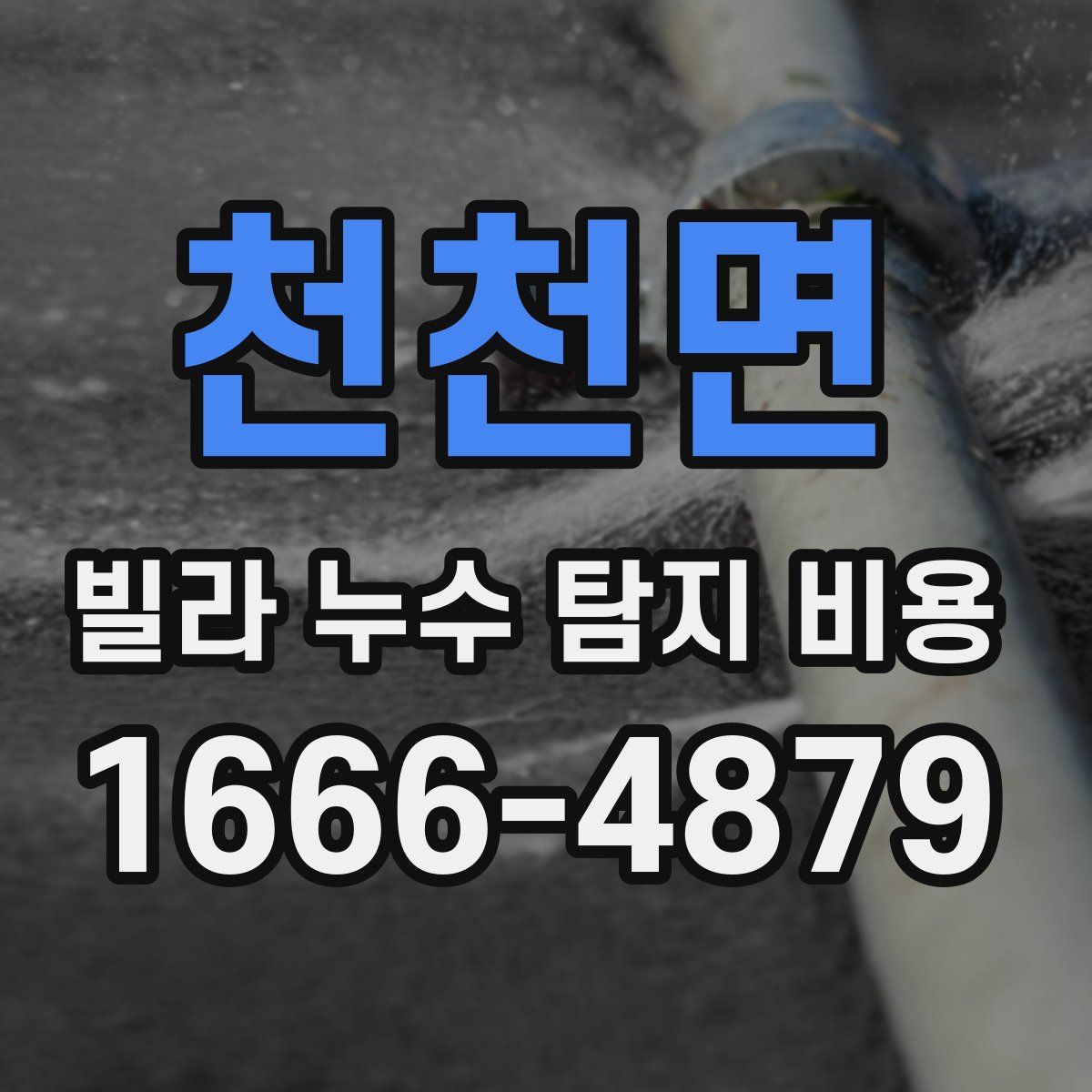 천천면 빌라 누수 탐지 비용
