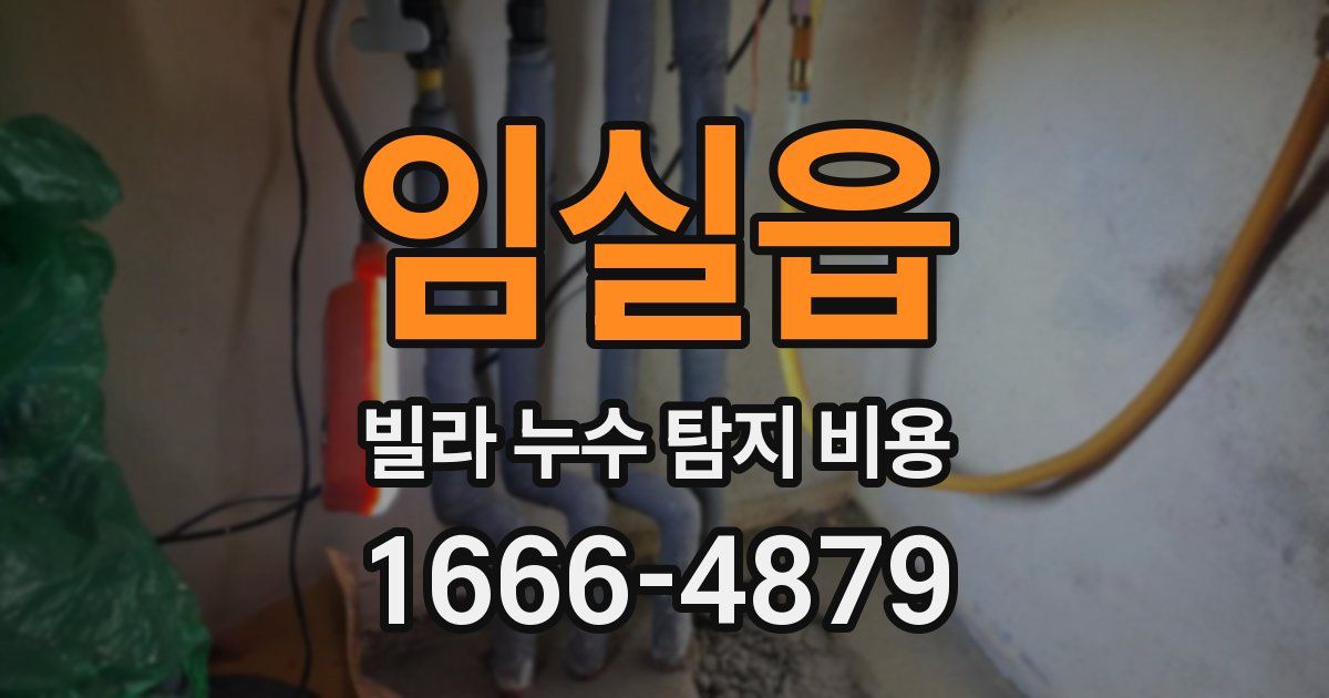 임실읍 빌라 누수 탐지 비용