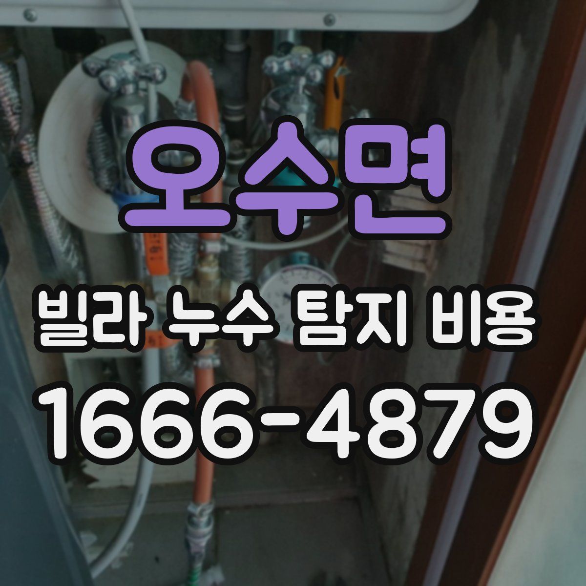 오수면 빌라 누수 탐지 비용