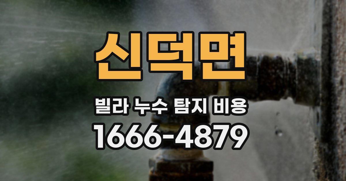 신덕면 빌라 누수 탐지 비용
