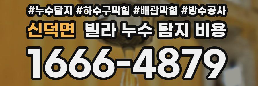 신덕면 빌라 누수 탐지 비용