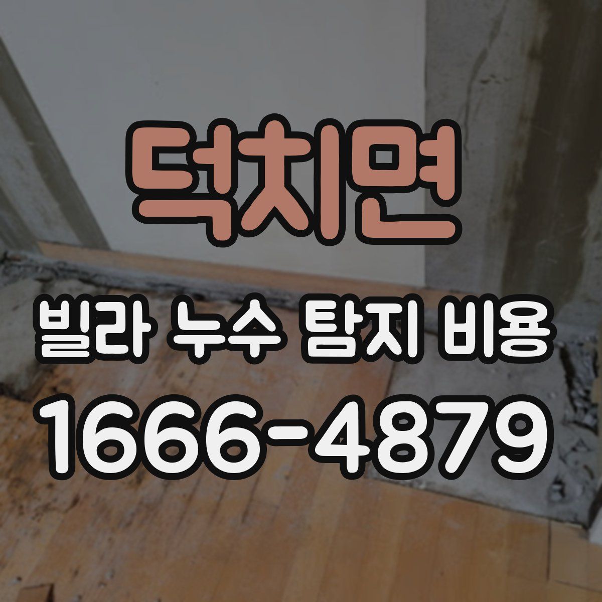 덕치면 빌라 누수 탐지 비용