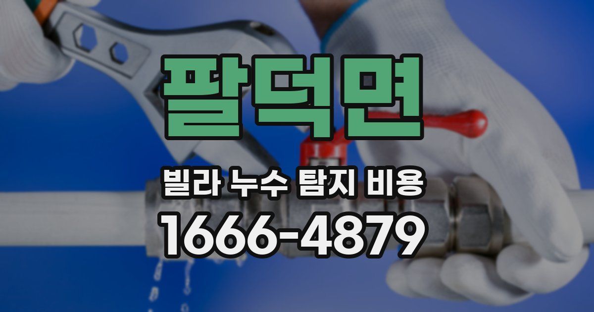 팔덕면 빌라 누수 탐지 비용