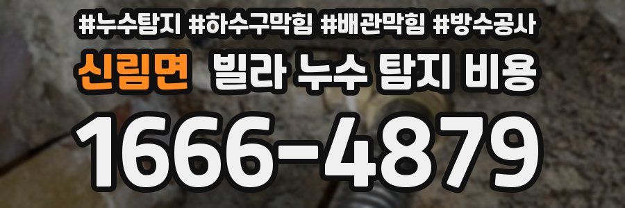 신림면 빌라 누수 탐지 비용