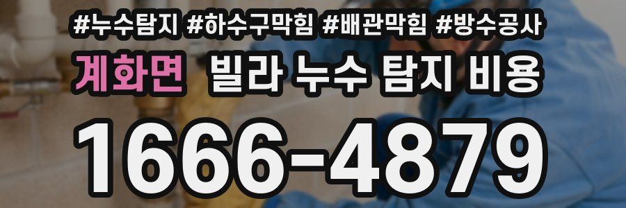 계화면 빌라 누수 탐지 비용