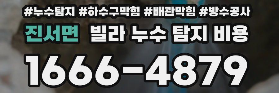진서면 빌라 누수 탐지 비용