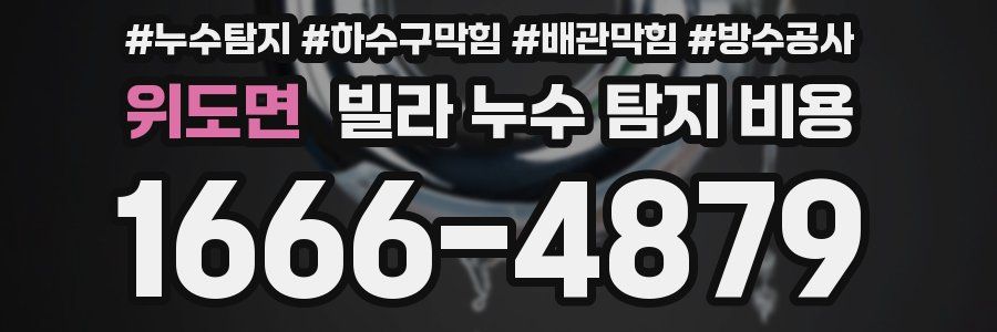 위도면 빌라 누수 탐지 비용
