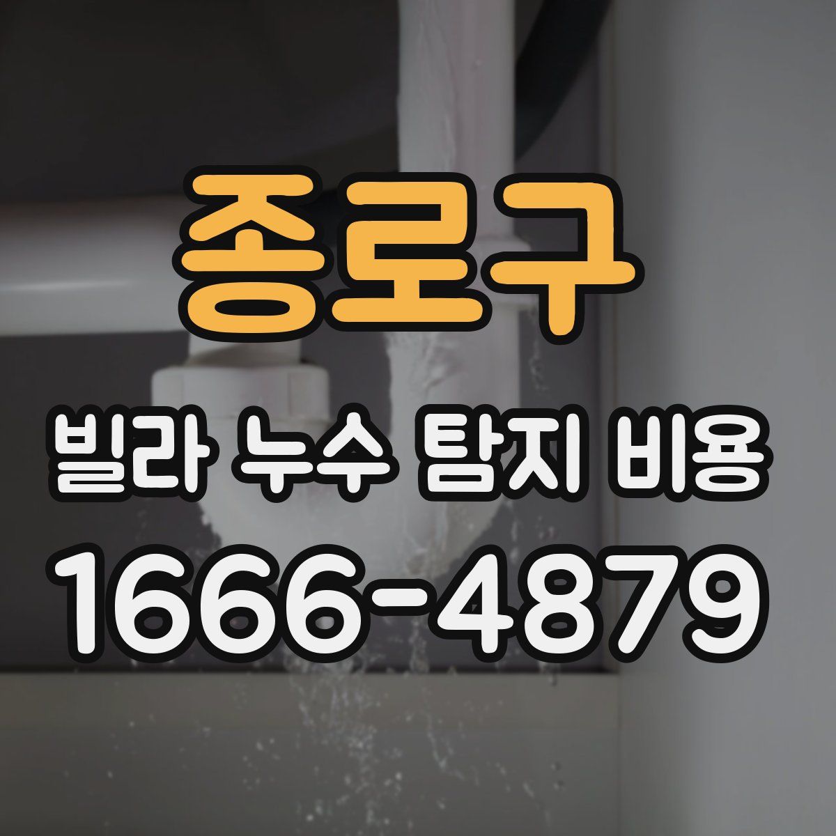 종로구 빌라 누수 탐지 비용